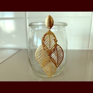 Nordstrom’s Panacea Brushed Gold Leaf Earrings